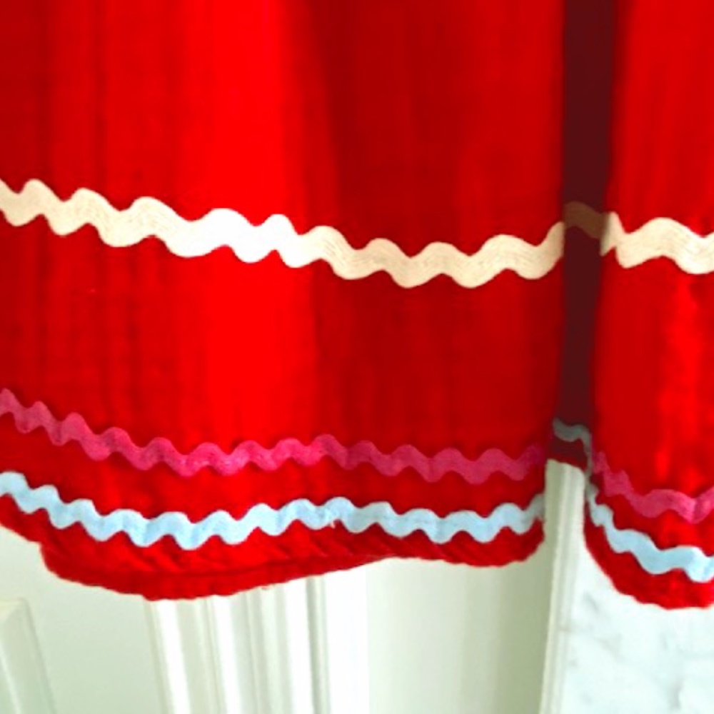 Red summer skirt